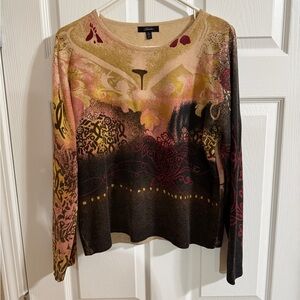 Beige Silk Cashmere Blend Sweater